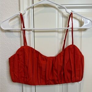 Abercrombie & Fitch Ruched Red Bralette
